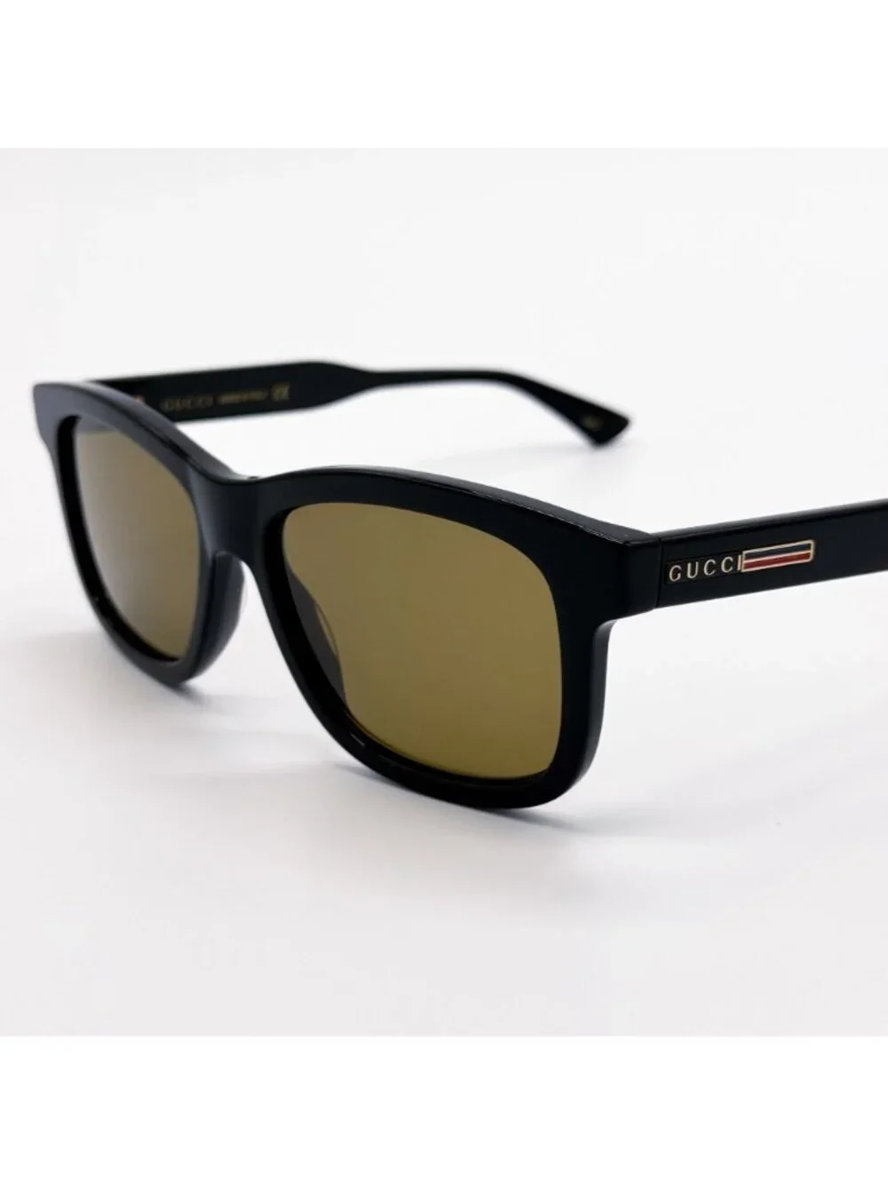 NWT Gucci GG0824S 006 Black Green Classic Men Sunglasses